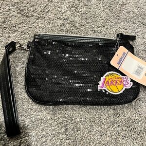 Los Angeles Lakers Black Sequin Wristlet
